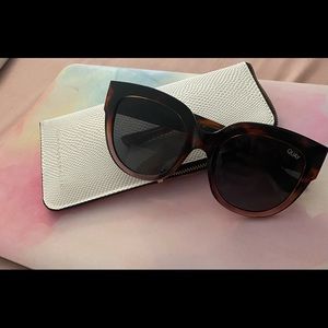 QUAY Australia Limelight 54mm Oversize Sunglasses In Tort Pink/ Smoke